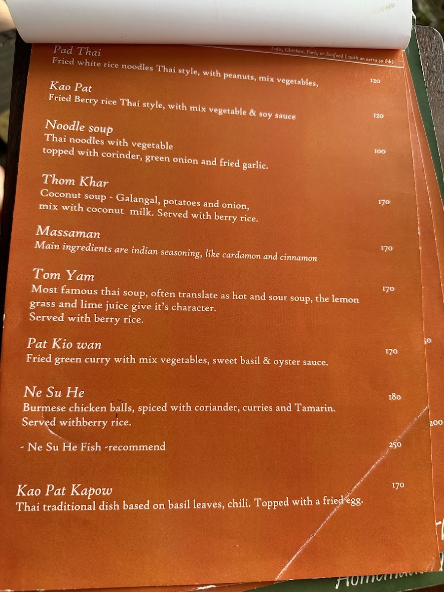 Baan Manali Beach Café Photo Menu 2