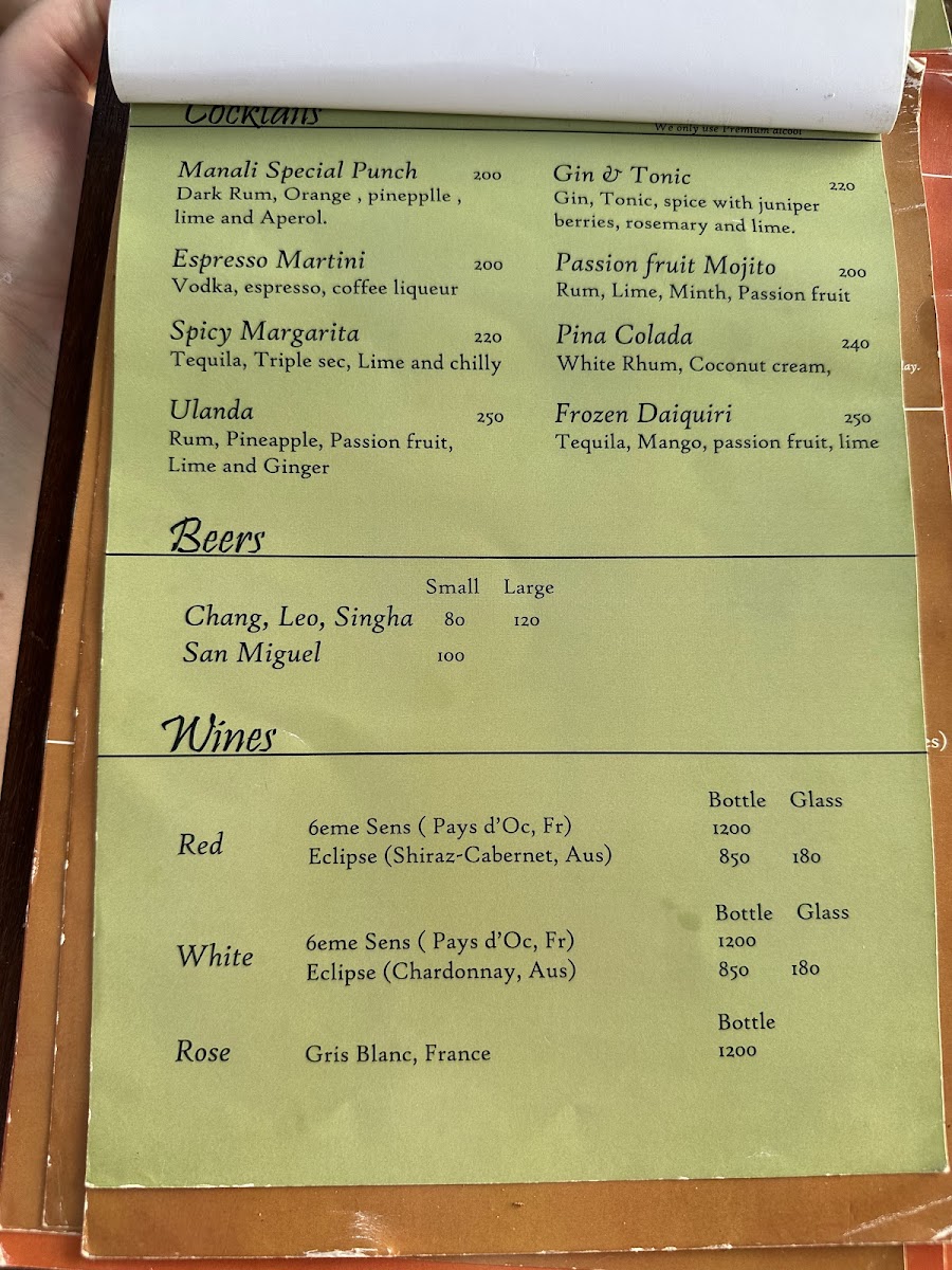 Baan Manali Beach Café Photo Menu 6