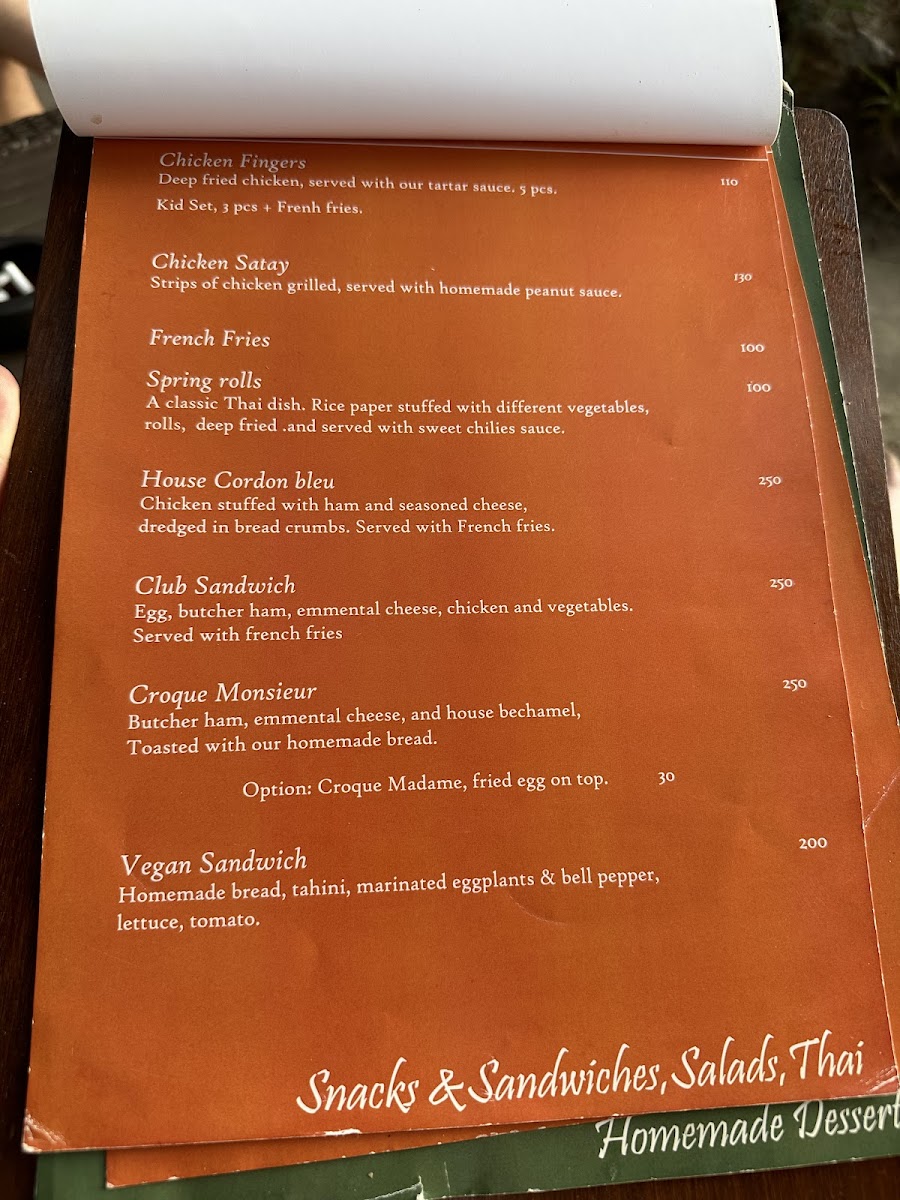 Baan Manali Beach Café Photo Menu 9