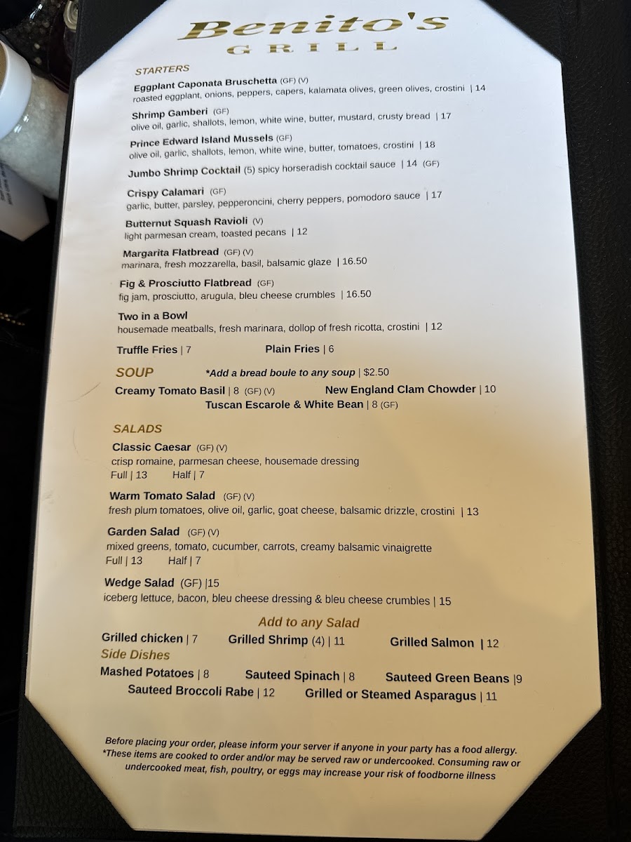 Benito's Grill Photo Menu 3