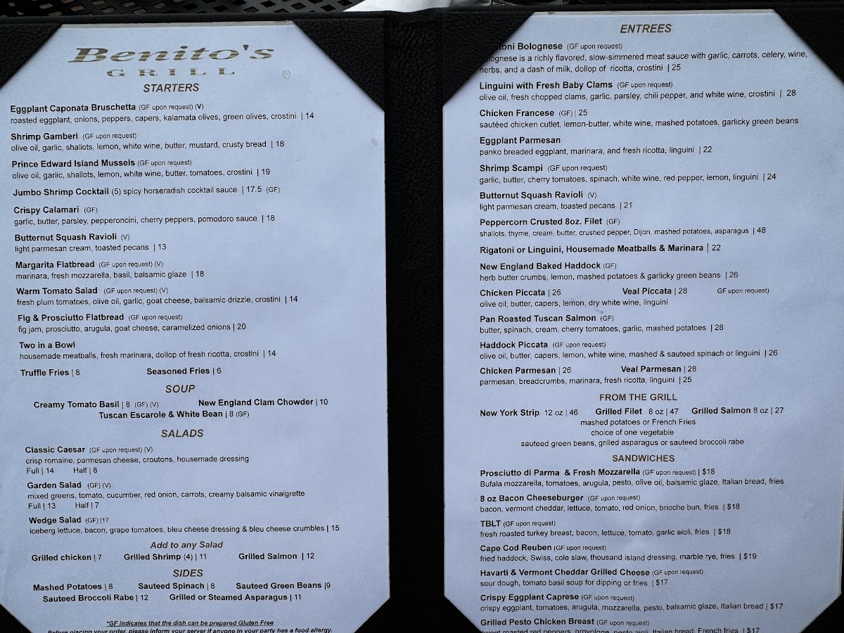 Benito's Grill Photo Menu 4