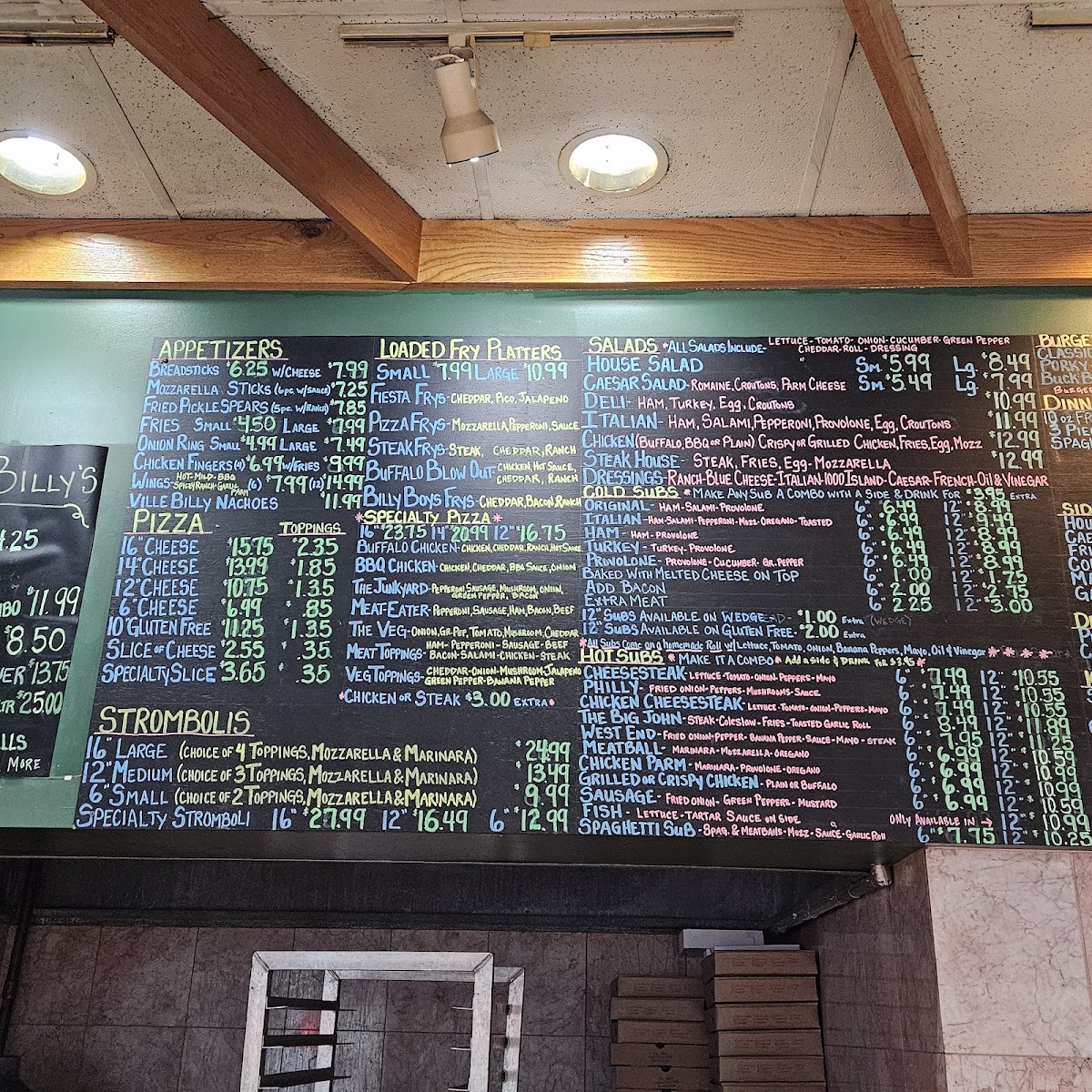 Ville Billy`s LLC Photo Menu 1