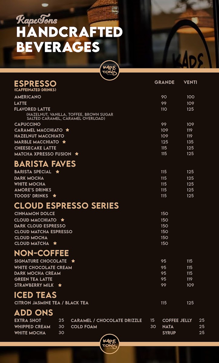 Kape Tons Photo Menu 8