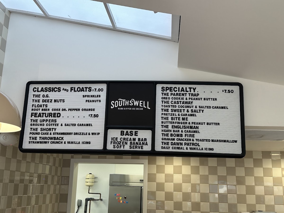 South Swell Ice Cream Photo Menu 1