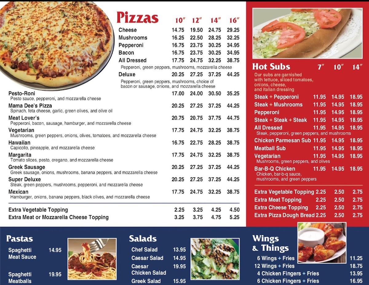 Mama Dee's Pizzeria Photo Menu 1