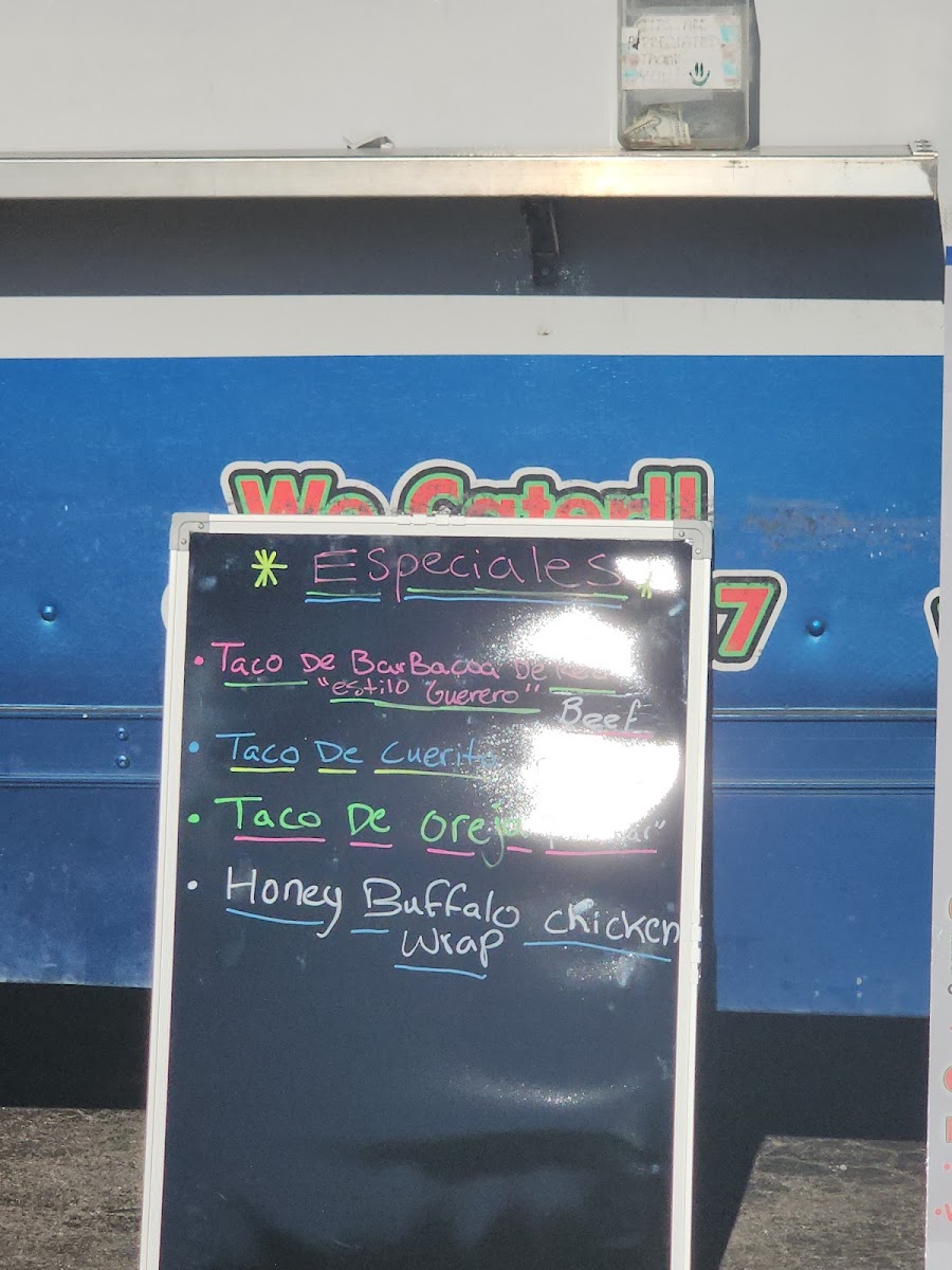 Taco Veloz Photo Menu 5
