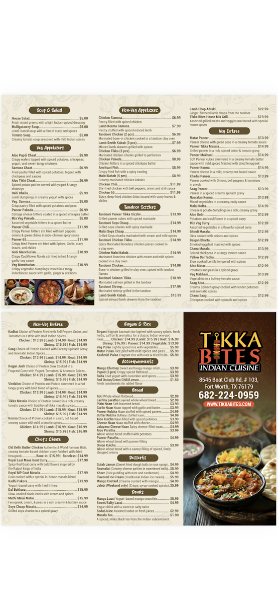 Tikka Bites Indian Cuisine Photo Menu 1