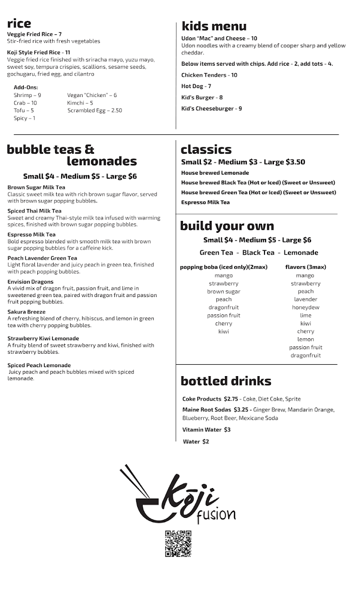 Koji Fusion Photo Menu 2