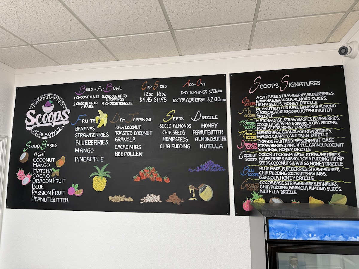 Scoops Handcrafted Acai Bowls Photo Menu 2