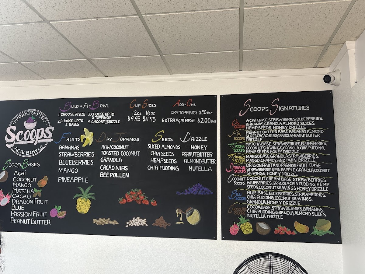 Scoops Handcrafted Acai Bowls Photo Menu 3