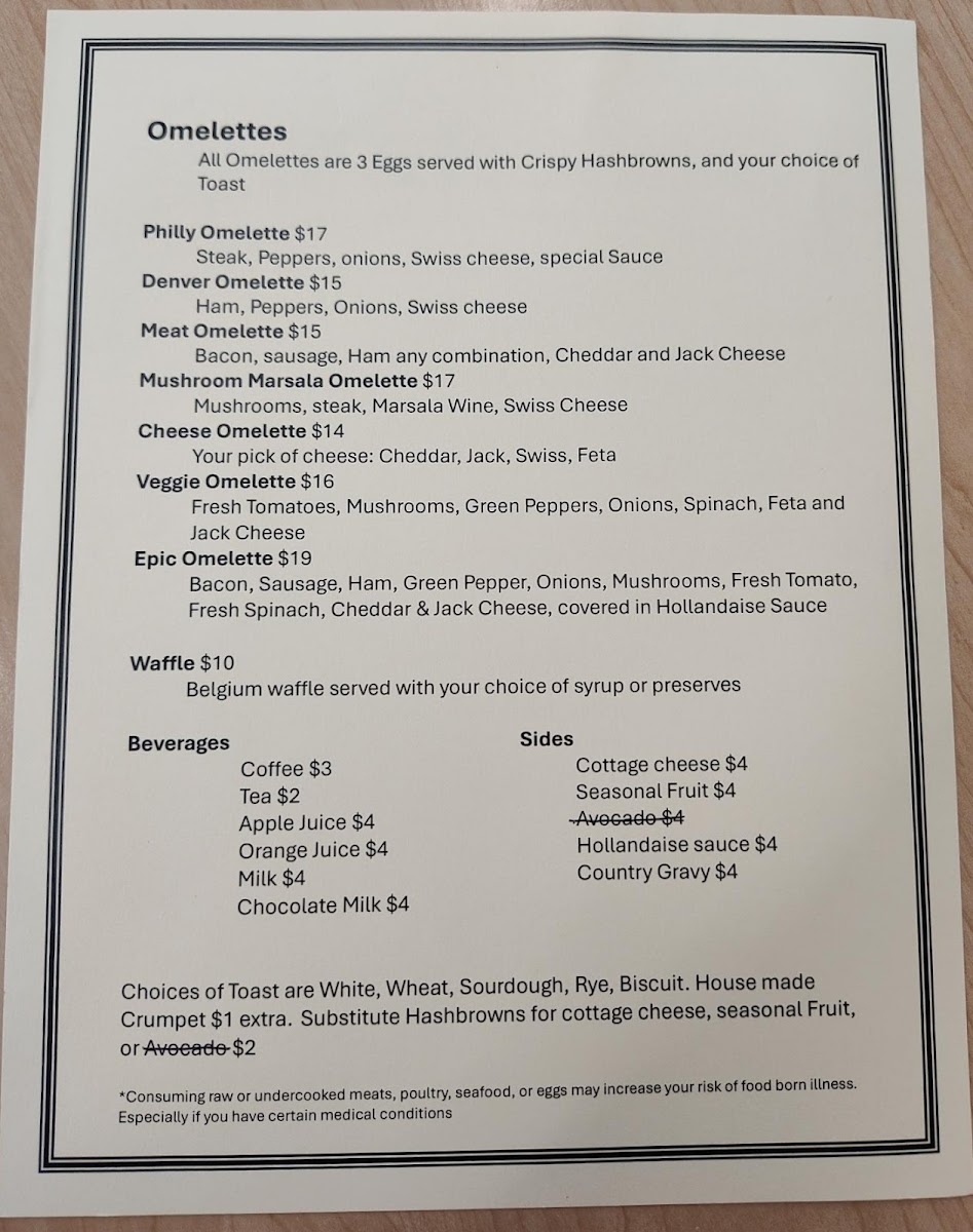 D'Oldham's Epic Cafe Photo Menu 1