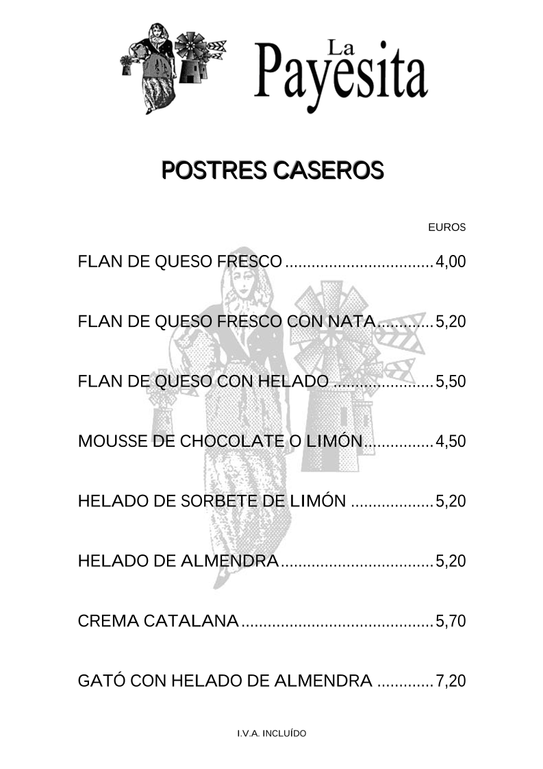 Restaurante La Payesita Photo Menu 10