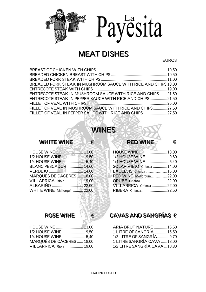 Restaurante La Payesita Photo Menu 2