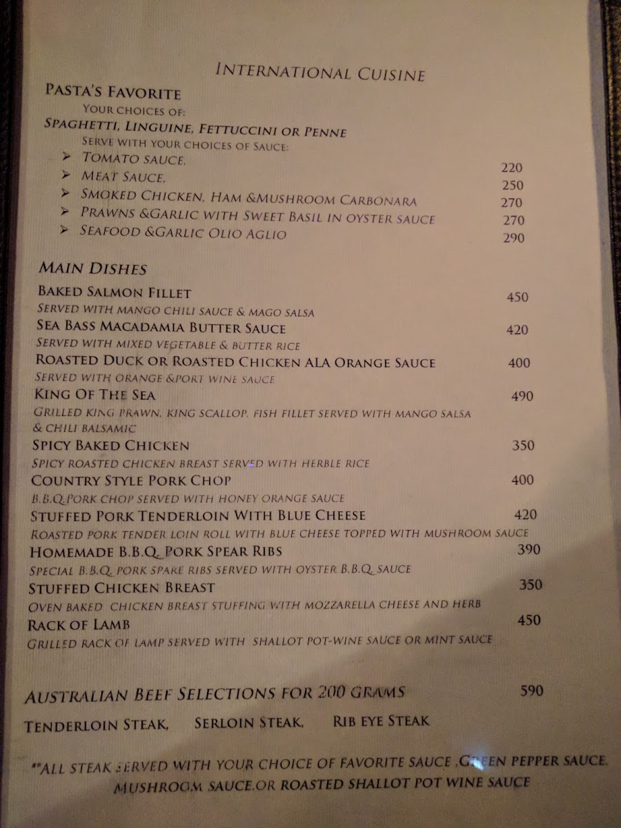 Prasuthon Restaurant Photo Menu 2