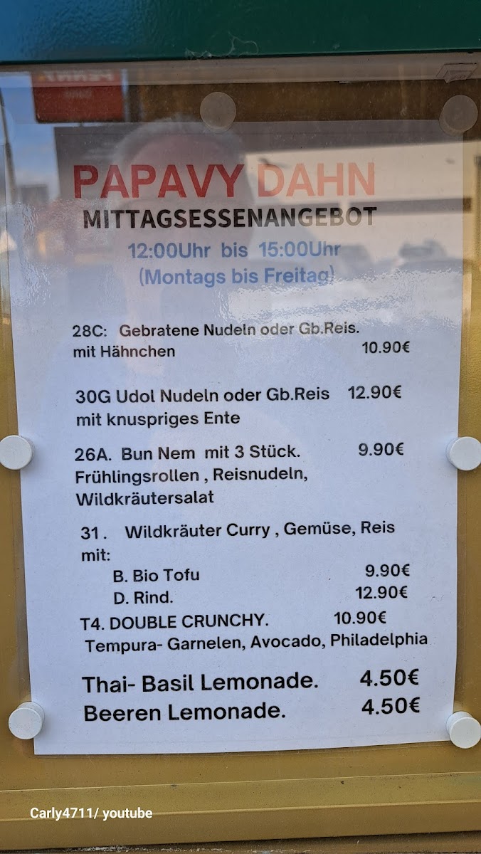 Papavy Restaurant Dahn Photo Menu 3