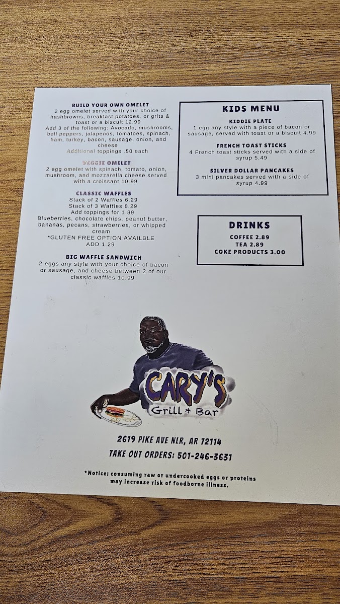 Carys Grill and Bar Photo Menu 2
