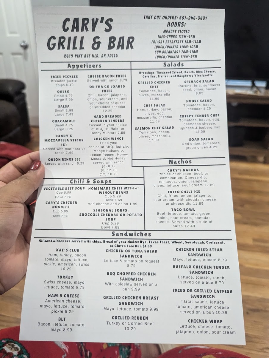 Carys Grill and Bar Photo Menu 3