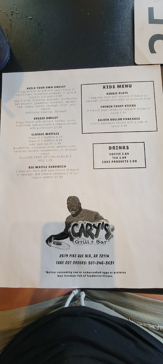 Carys Grill and Bar Photo Menu 5