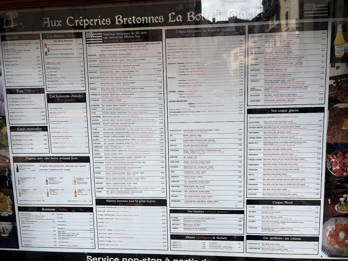 Aux Crêperies Bretonnes La Bolée Photo Menu 1