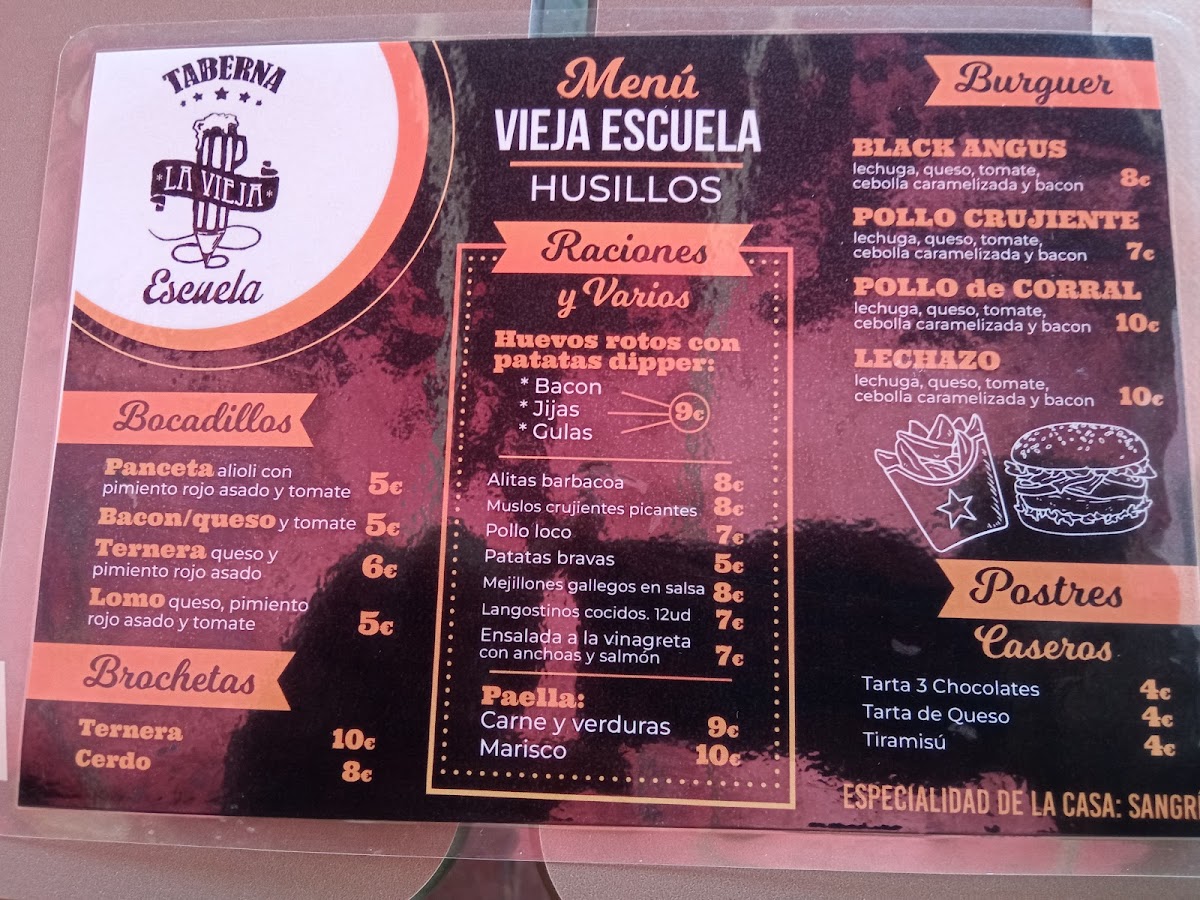 Bar la Vieja Escuela Husillos Photo Menu 3