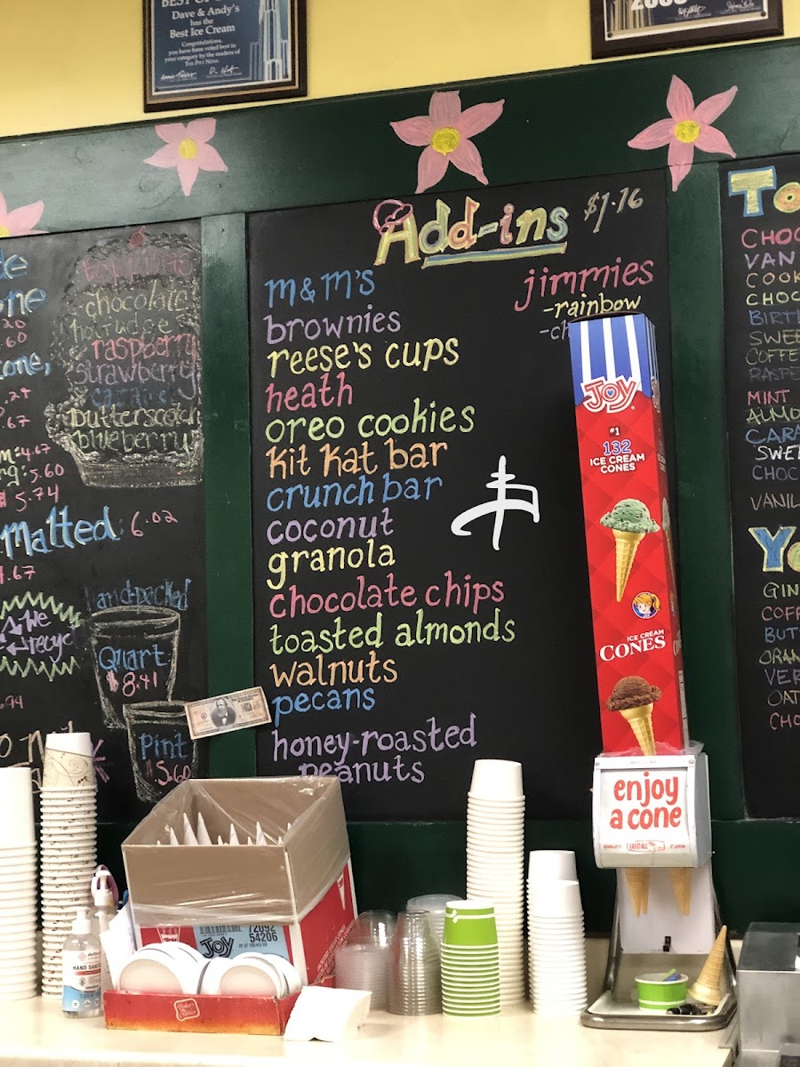 Dave & Andy's Homemade Ice Cream Photo Menu 3