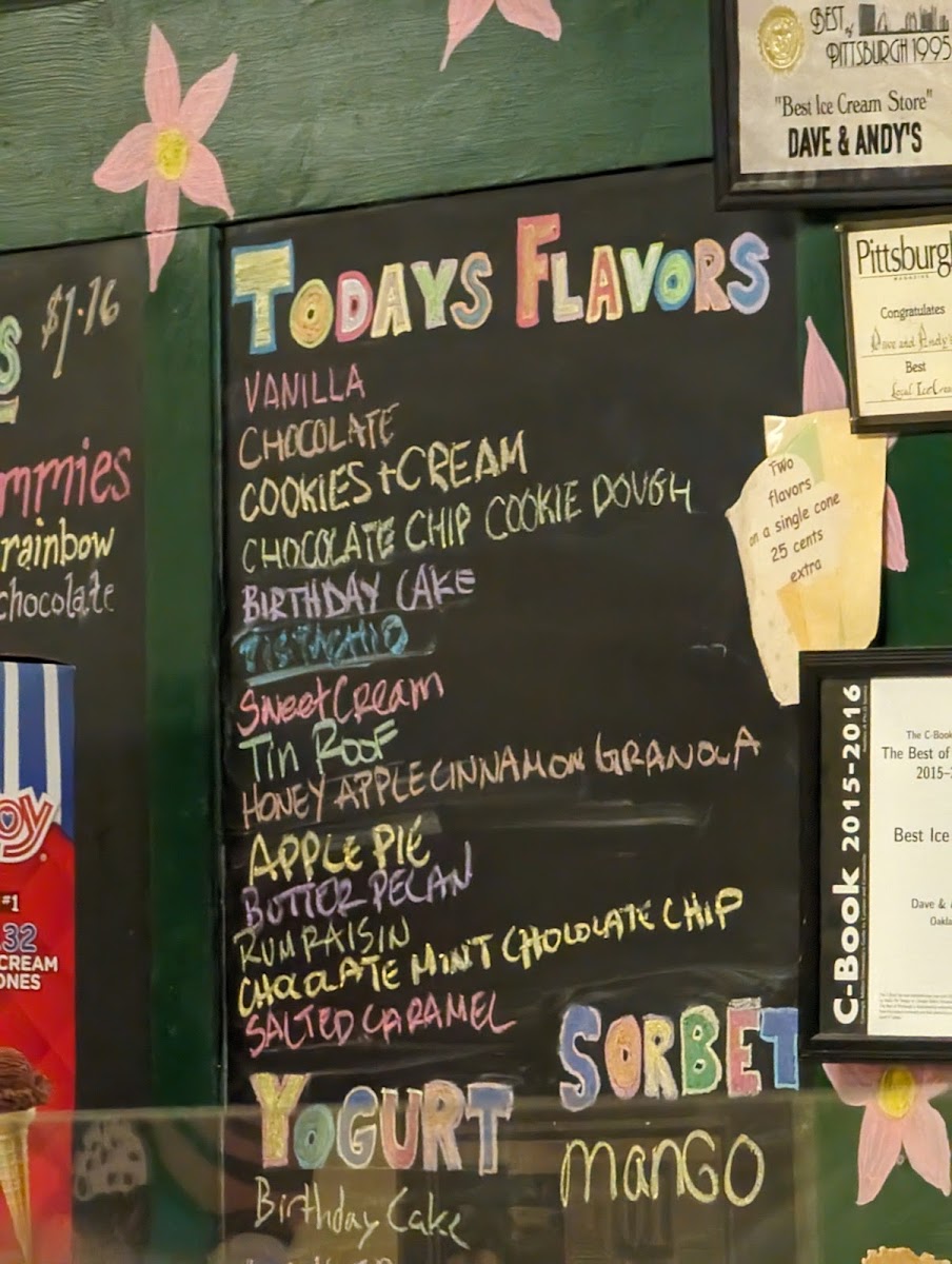 Dave & Andy's Homemade Ice Cream Photo Menu 6