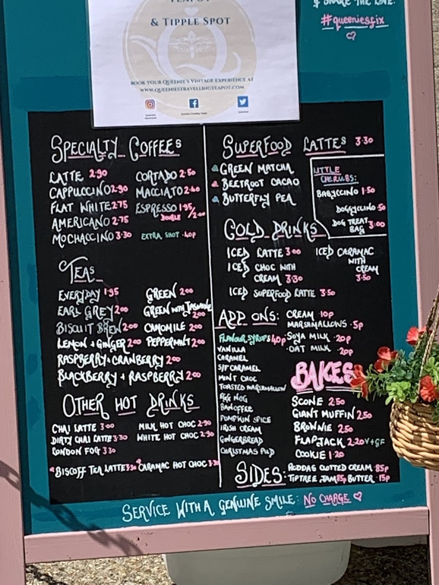 Queenie's Vintage Tearoom Photo Menu 1