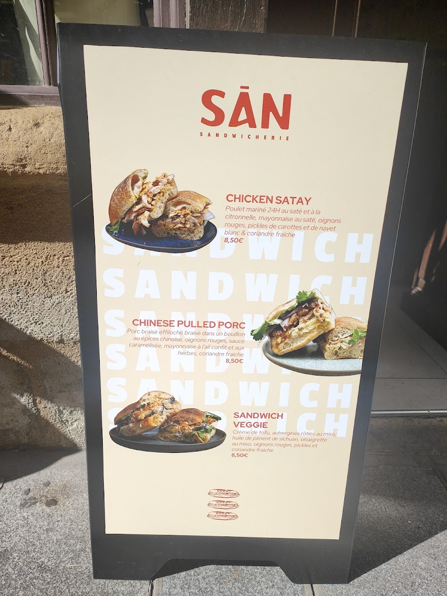 San Sandwicherie Photo Menu 1