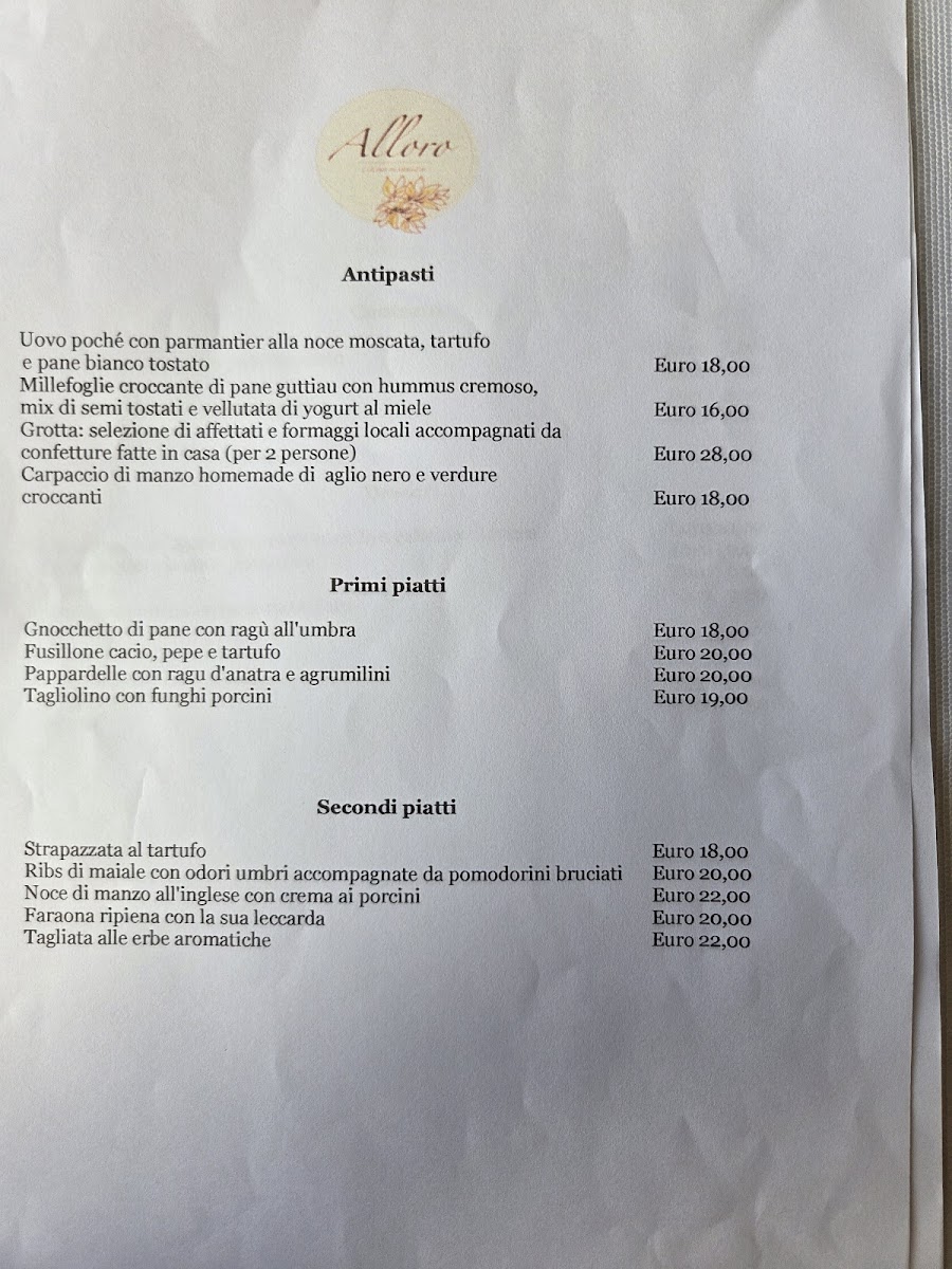 Alloro Ristorante in Abbazia Photo Menu 1
