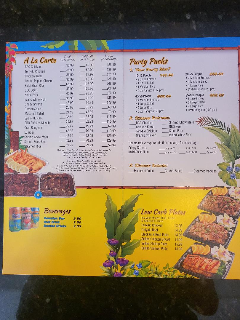 Hawaiian Grill Express Photo Menu 4