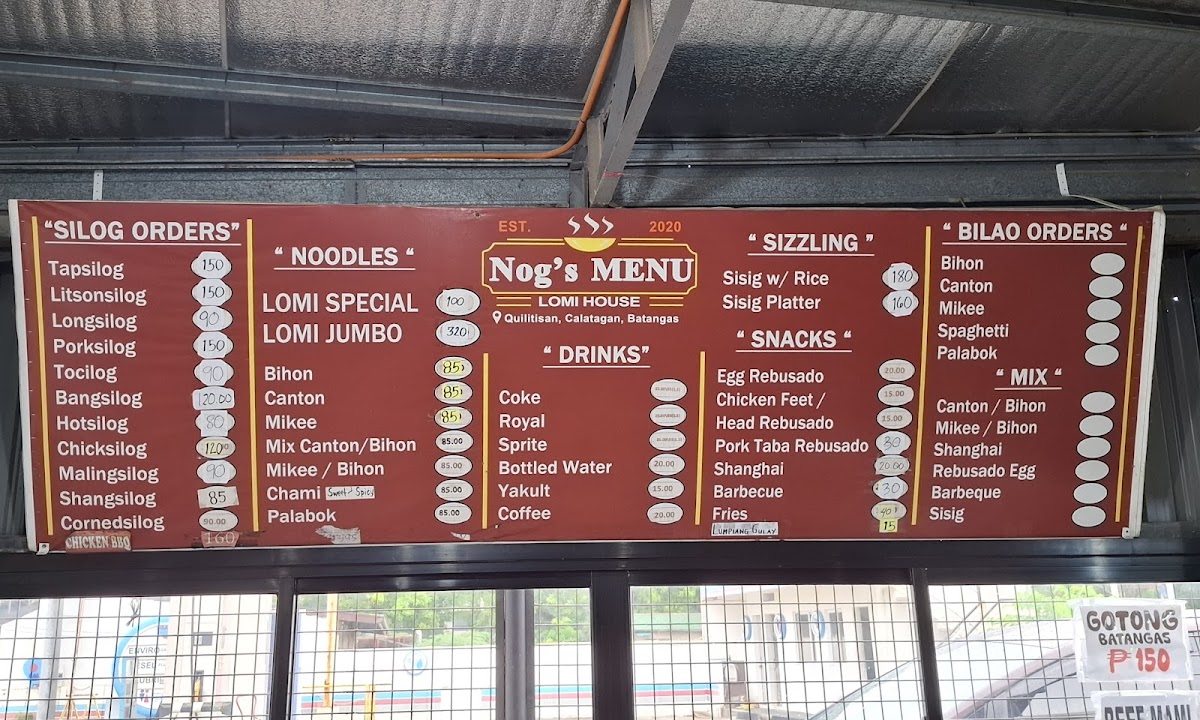 Nog's Lomi House and Rebusadohan Photo Menu 2