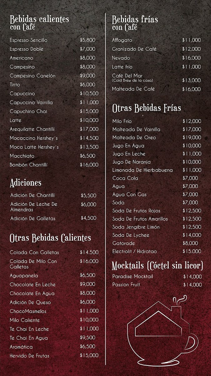 Café a la vista Photo Menu 1