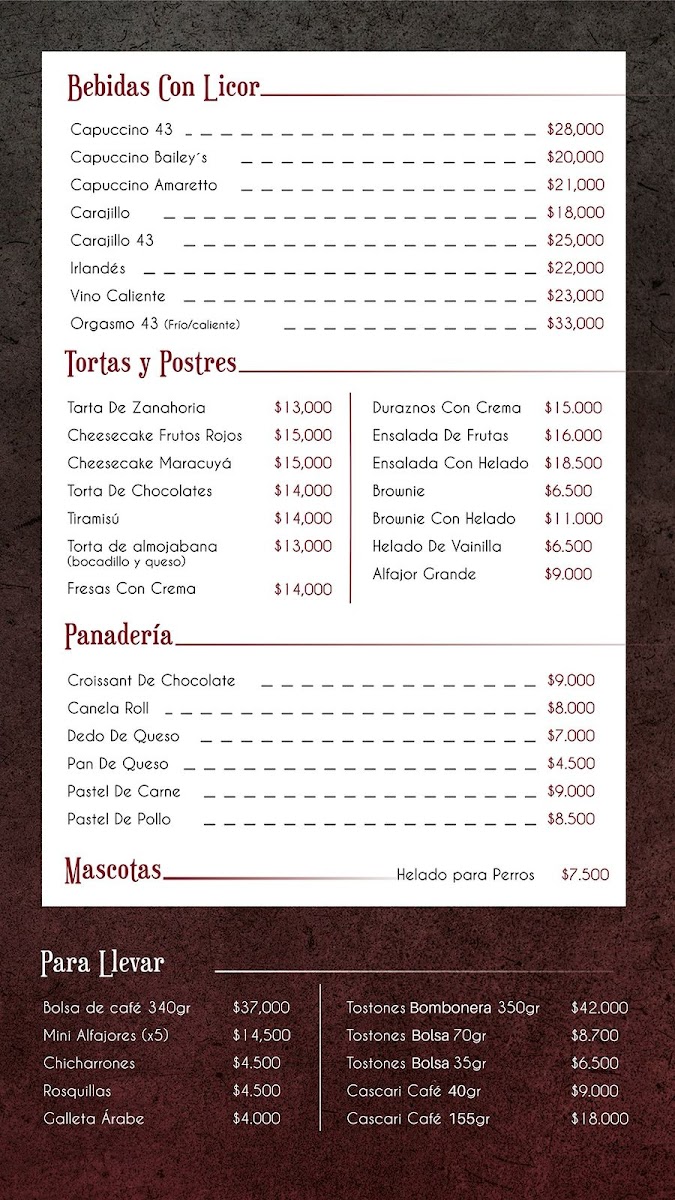 Café a la vista Photo Menu 10