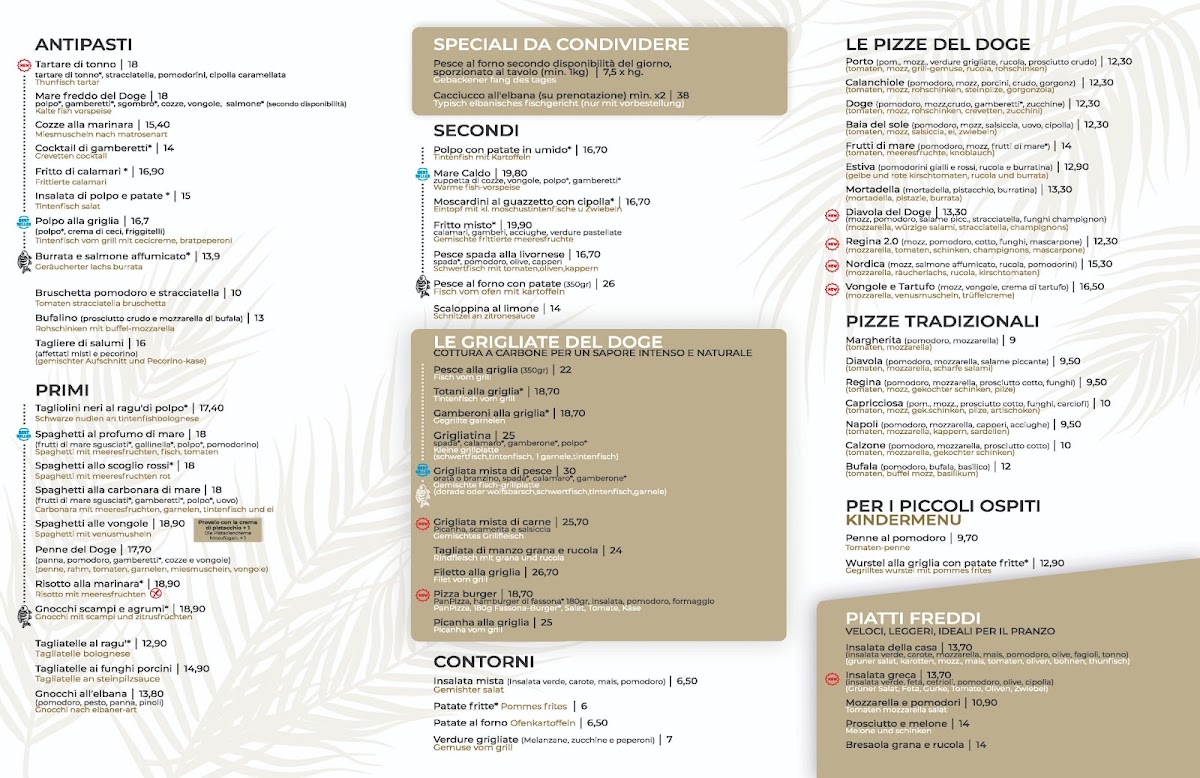 Ristorante IL DOGE - Capoliveri Photo Menu 1
