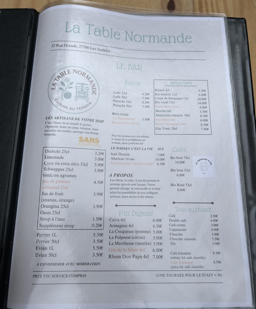 La Table Normande Photo Menu 2