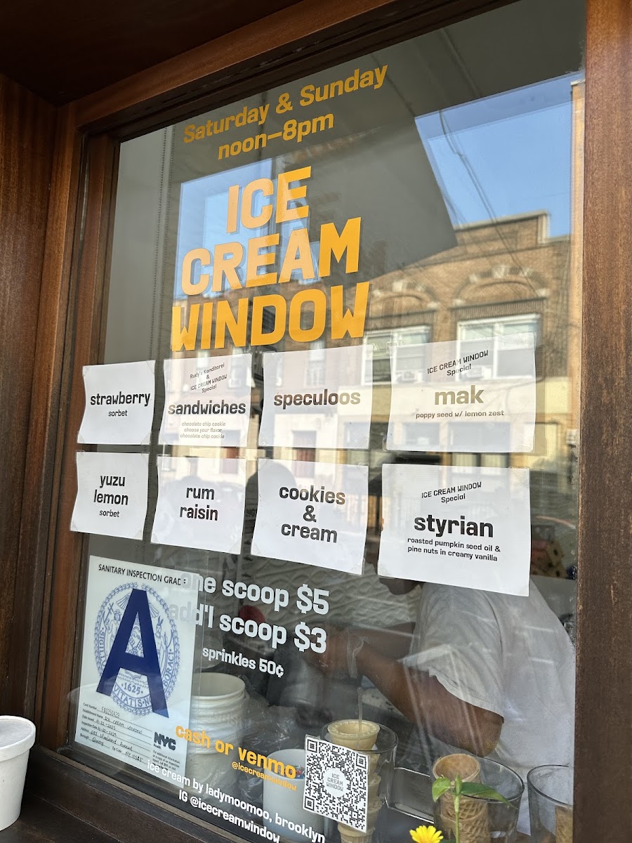 Ice Cream Window Photo Menu 1