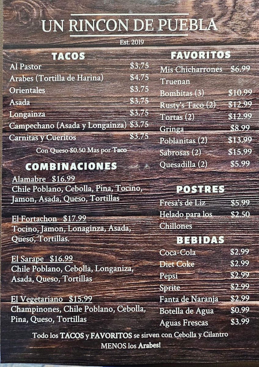 Paco's Tacos Photo Menu 1