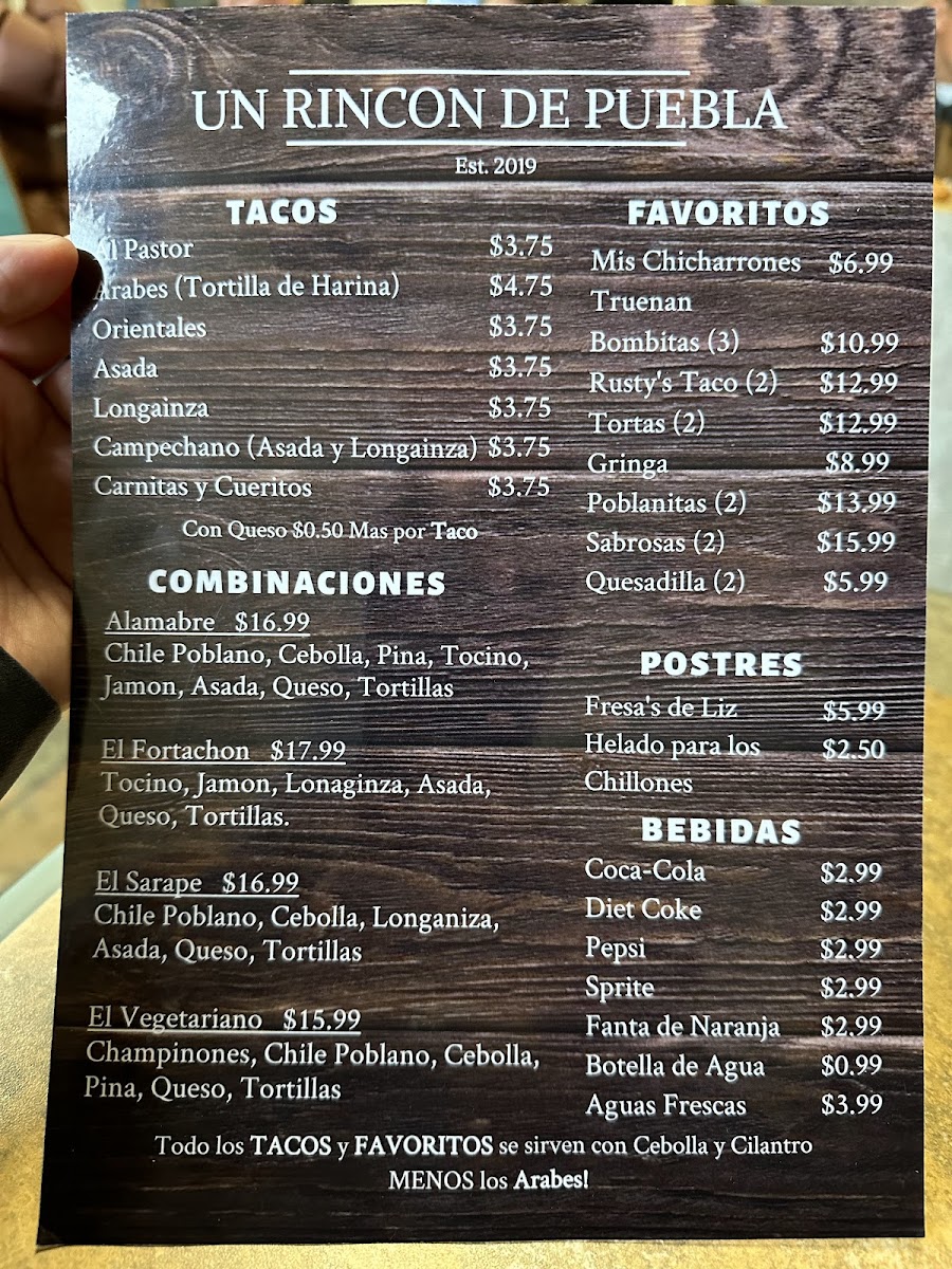 Paco's Tacos Photo Menu 2