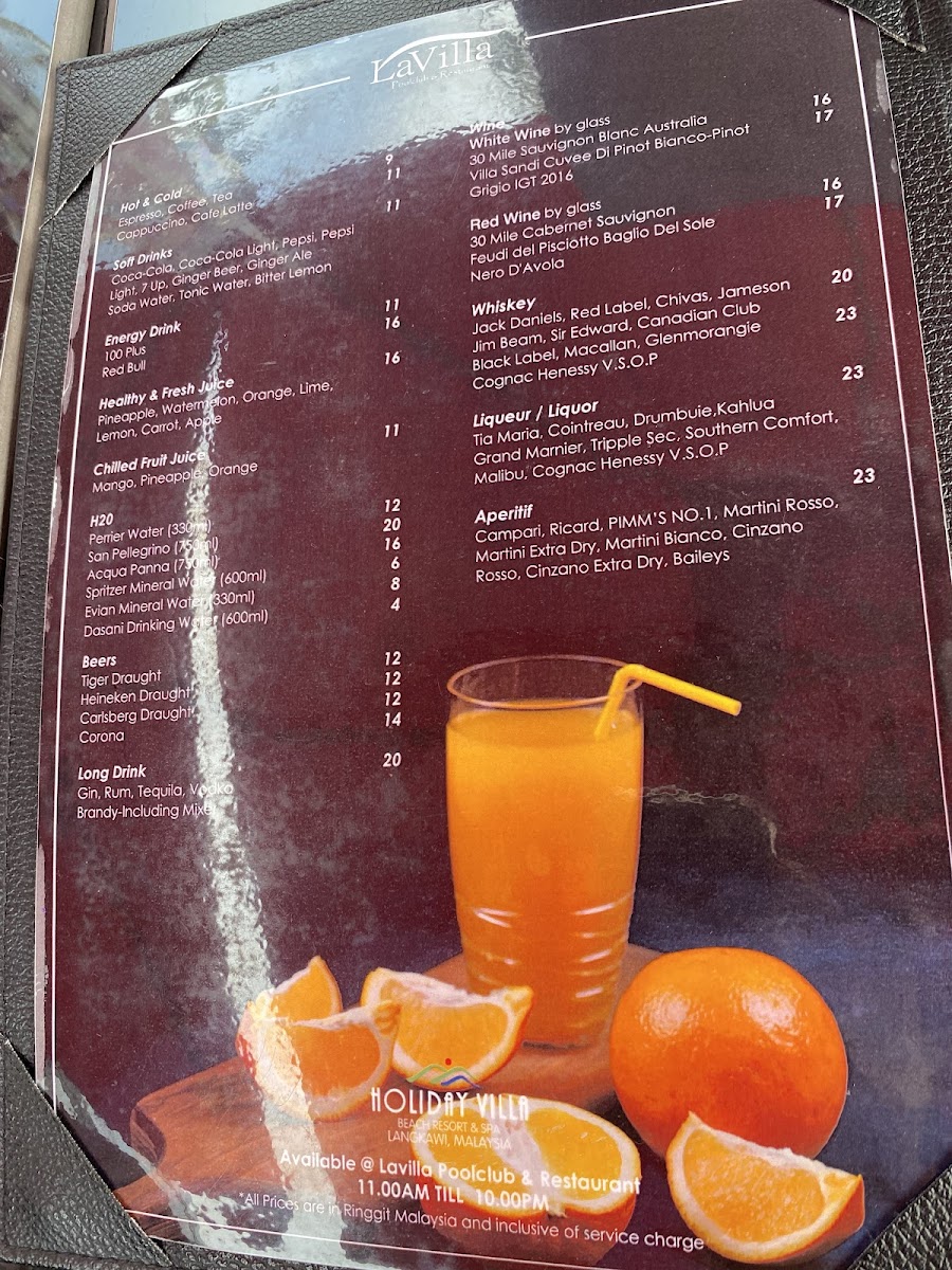 Glass Bar Photo Menu 2