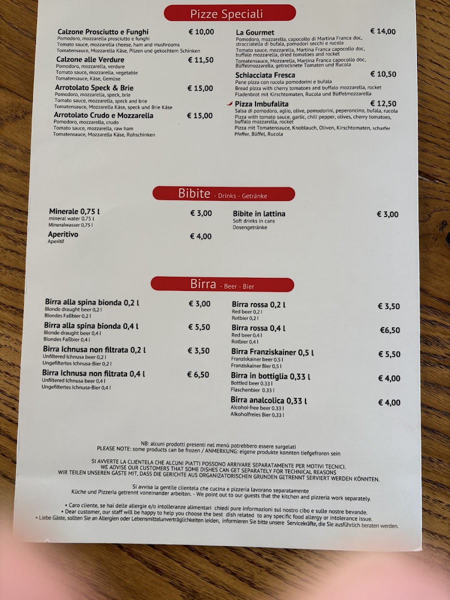 Ristorante Pizzeria Vent1 e Trenta Photo Menu 2