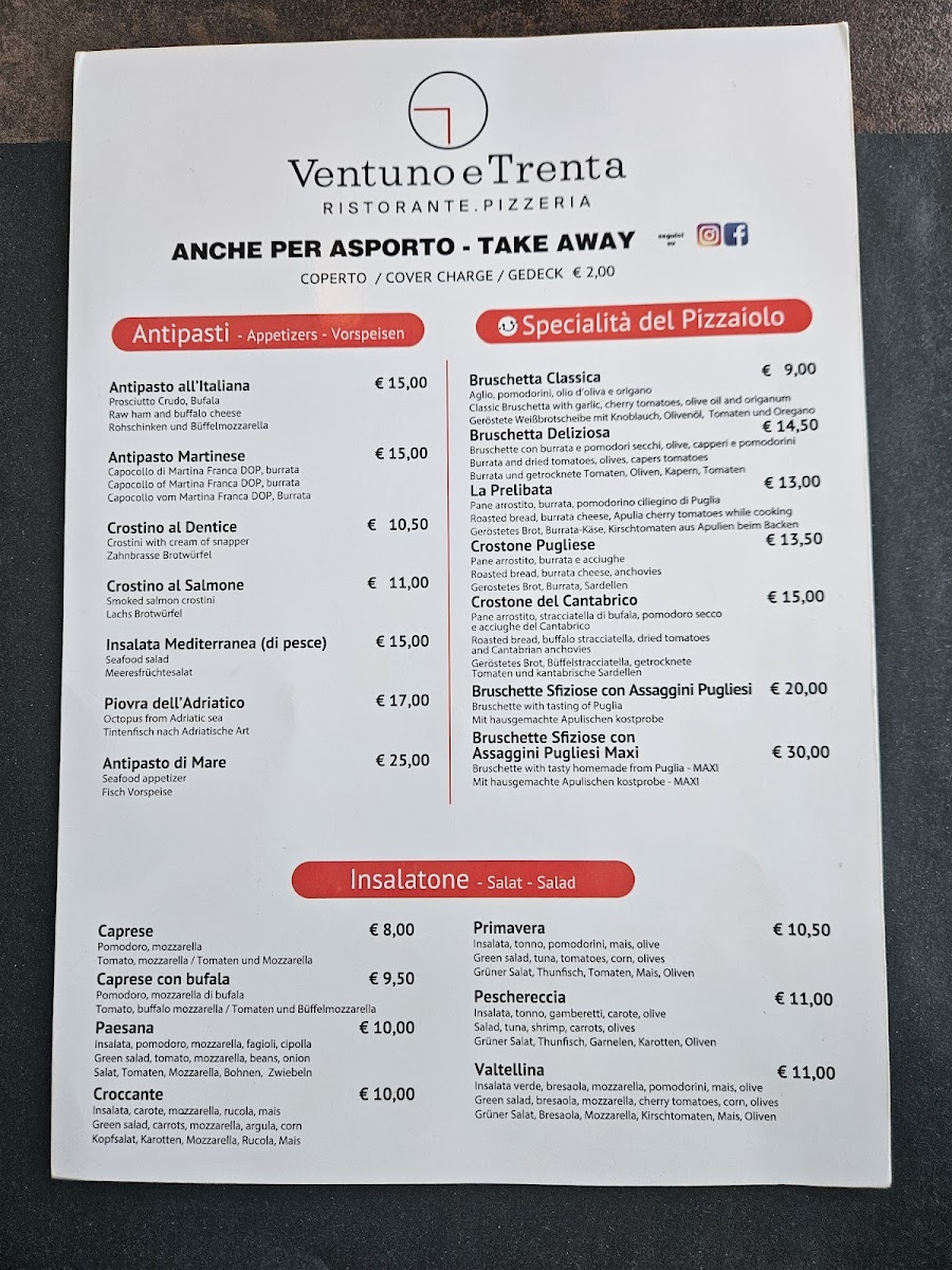 Ristorante Pizzeria Vent1 e Trenta Photo Menu 8