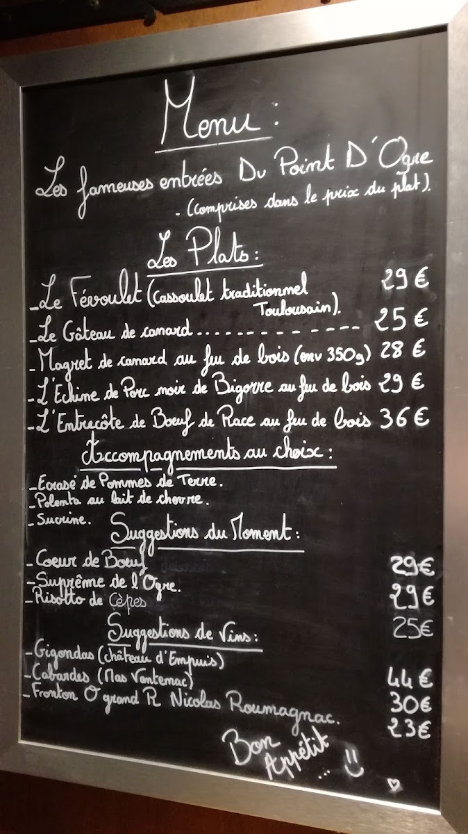 Le Point D'ogre Photo Menu 9
