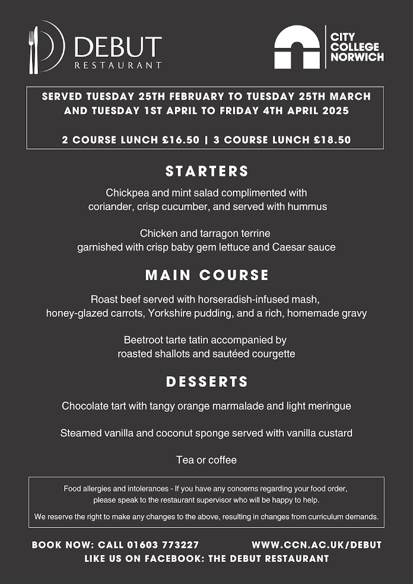 Debut Restaurant Photo Menu 2