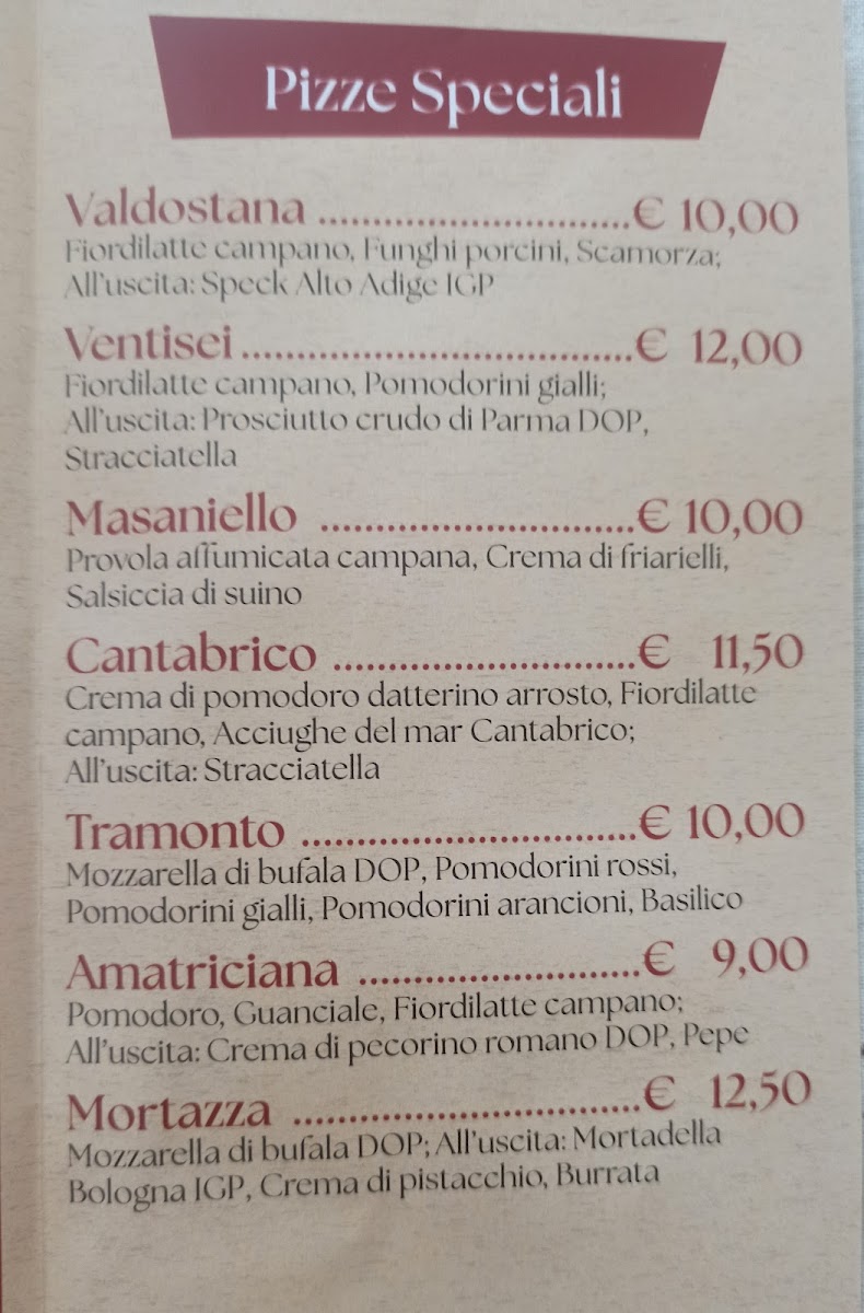 Pizzeria Ventisei Photo Menu 2