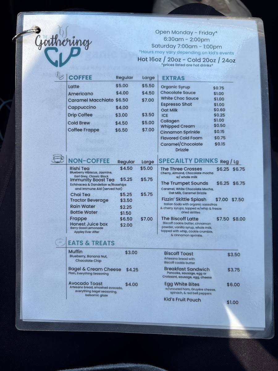 The Gathering Cup Photo Menu 2