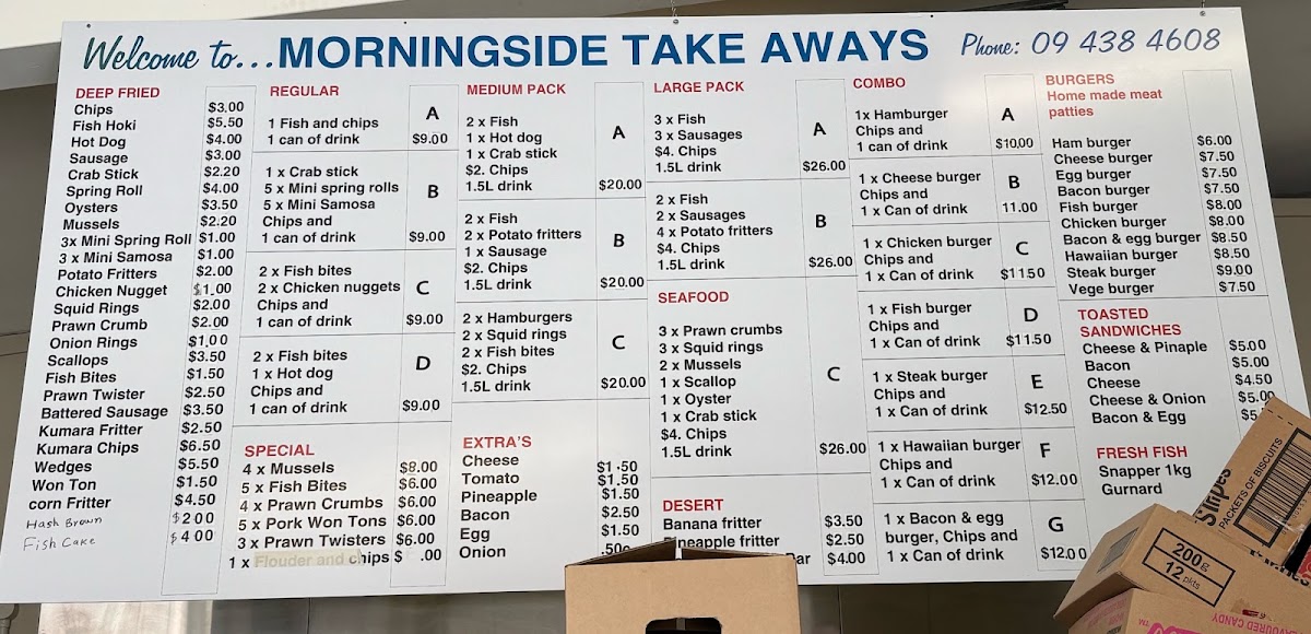 Morningside Fish&Chips Photo Menu 2