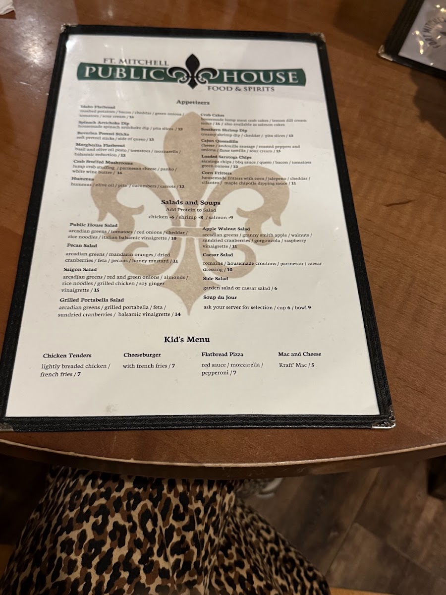 Fort Mitchell Public House Photo Menu 2