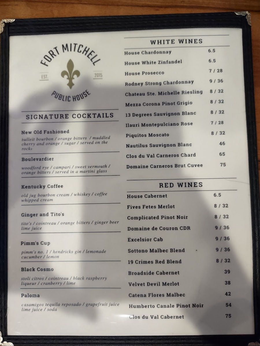 Fort Mitchell Public House Photo Menu 7