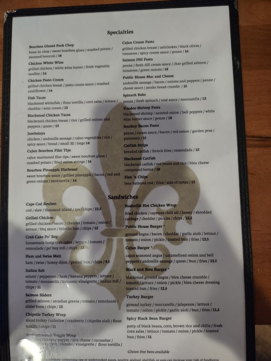 Fort Mitchell Public House Photo Menu 9