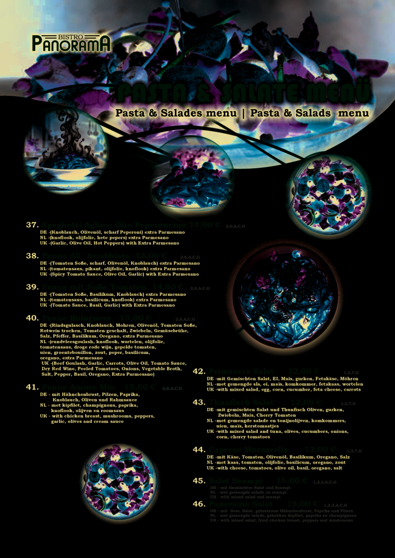 Bistro Panorama Photo Menu 1